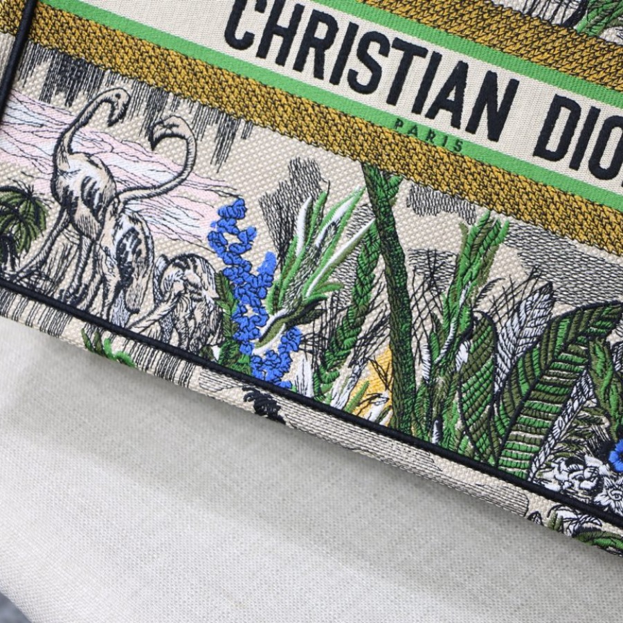 DIOR BOOK TOTE BAG IN EMBROIDERED CANVAS