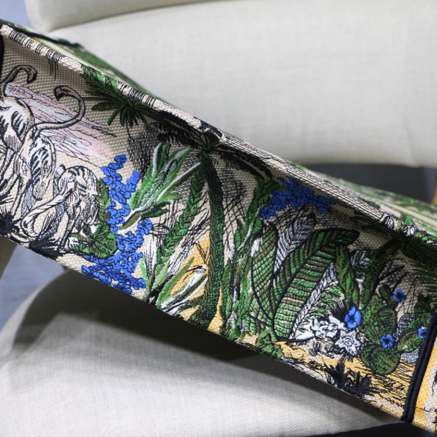 DIOR BOOK TOTE BAG IN EMBROIDERED CANVAS