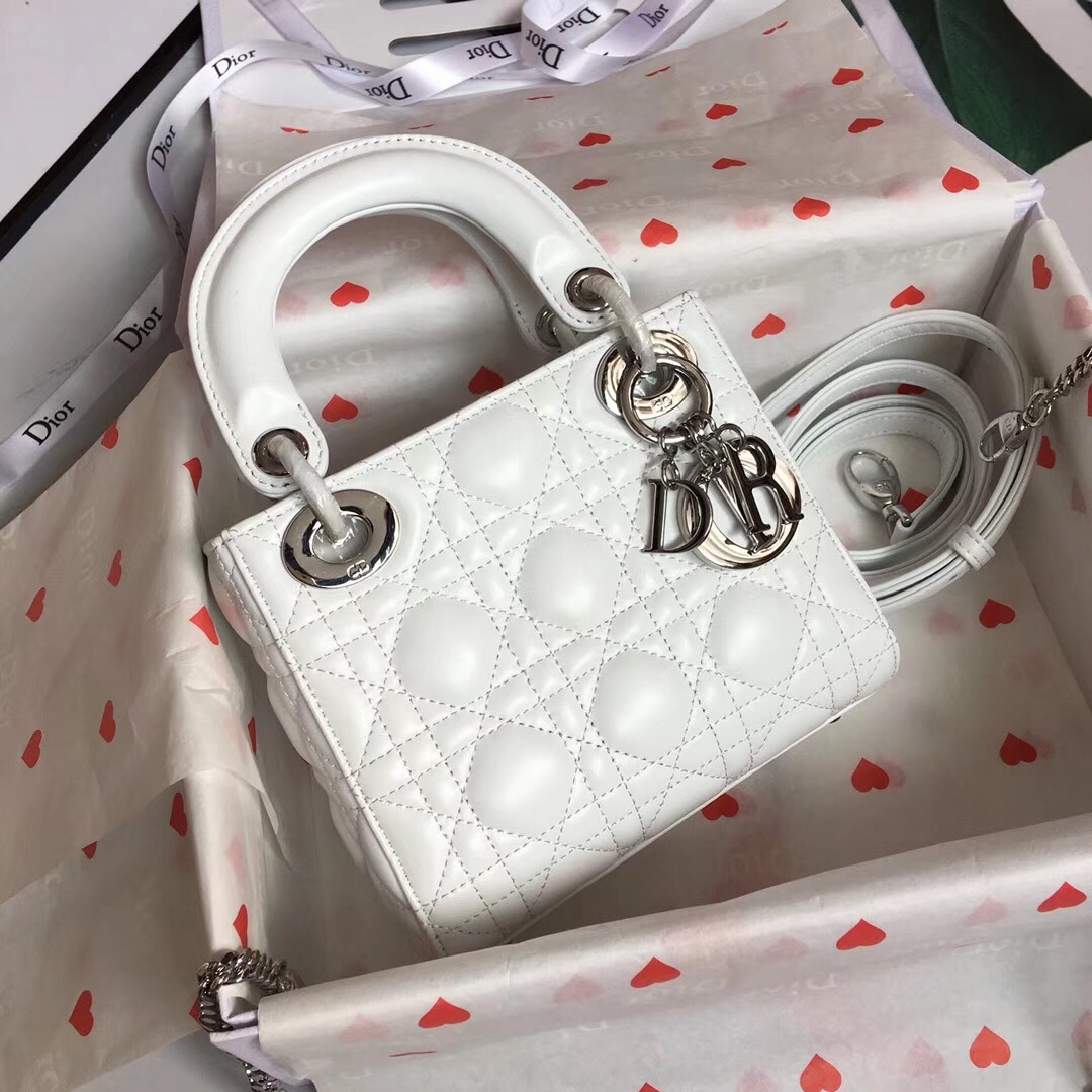 MINI LADY DIOR LAMBSKIN BAG, Strap long about 120cm, Christian Dior CD Handbags