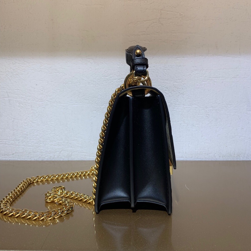 KAN U SMALL, Black leather bag, Fendi Shoulder Bag