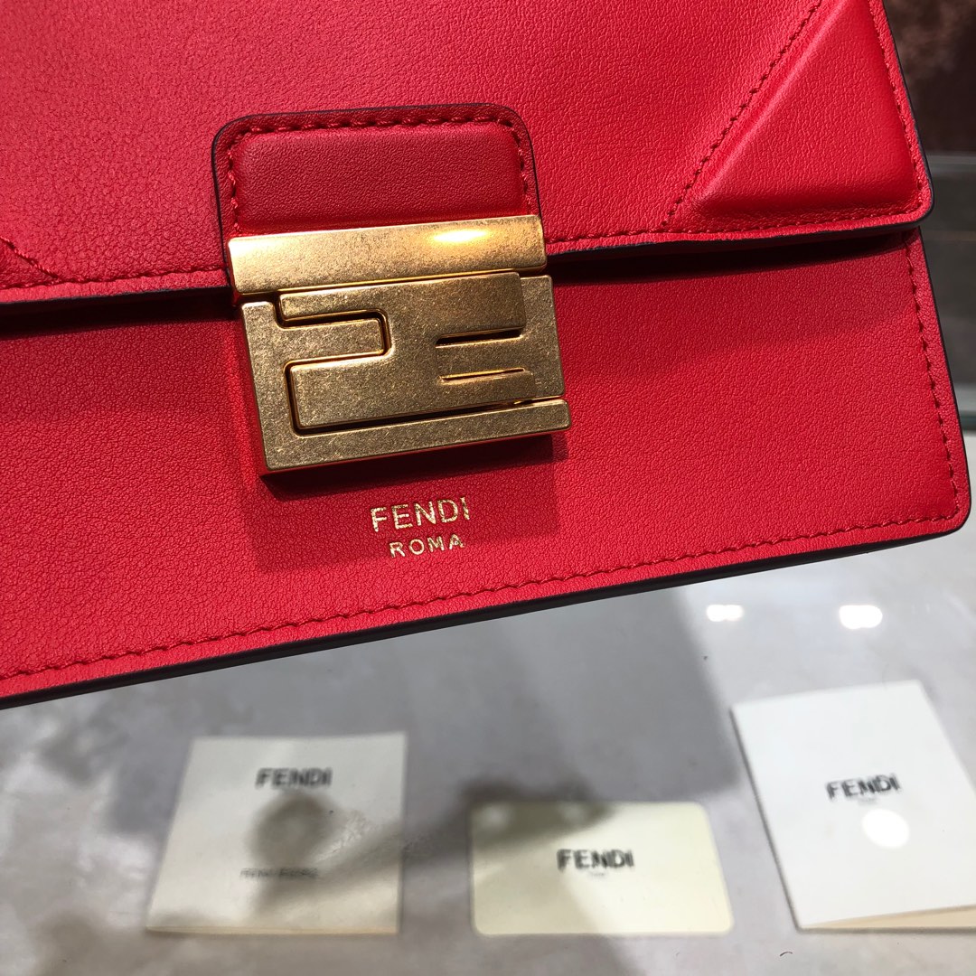 KAN U SMALL, Black leather bag, Fendi Shoulder Bag