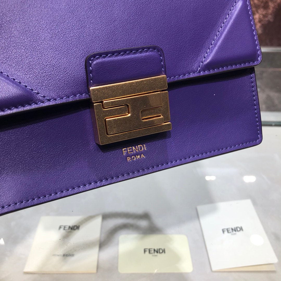 KAN U SMALL, Black leather bag, Fendi Shoulder Bag