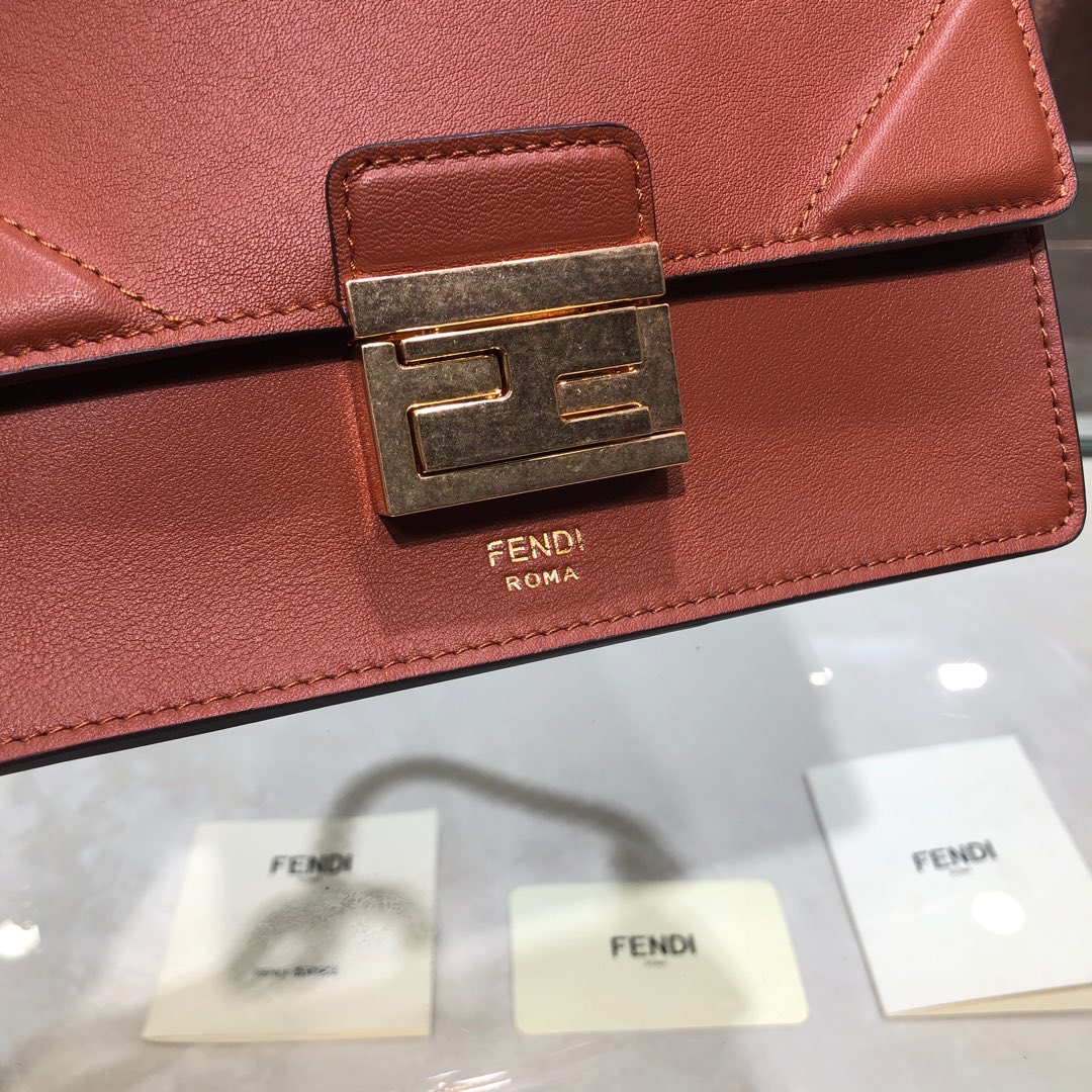 KAN U SMALL, Black leather bag, Fendi Shoulder Bag