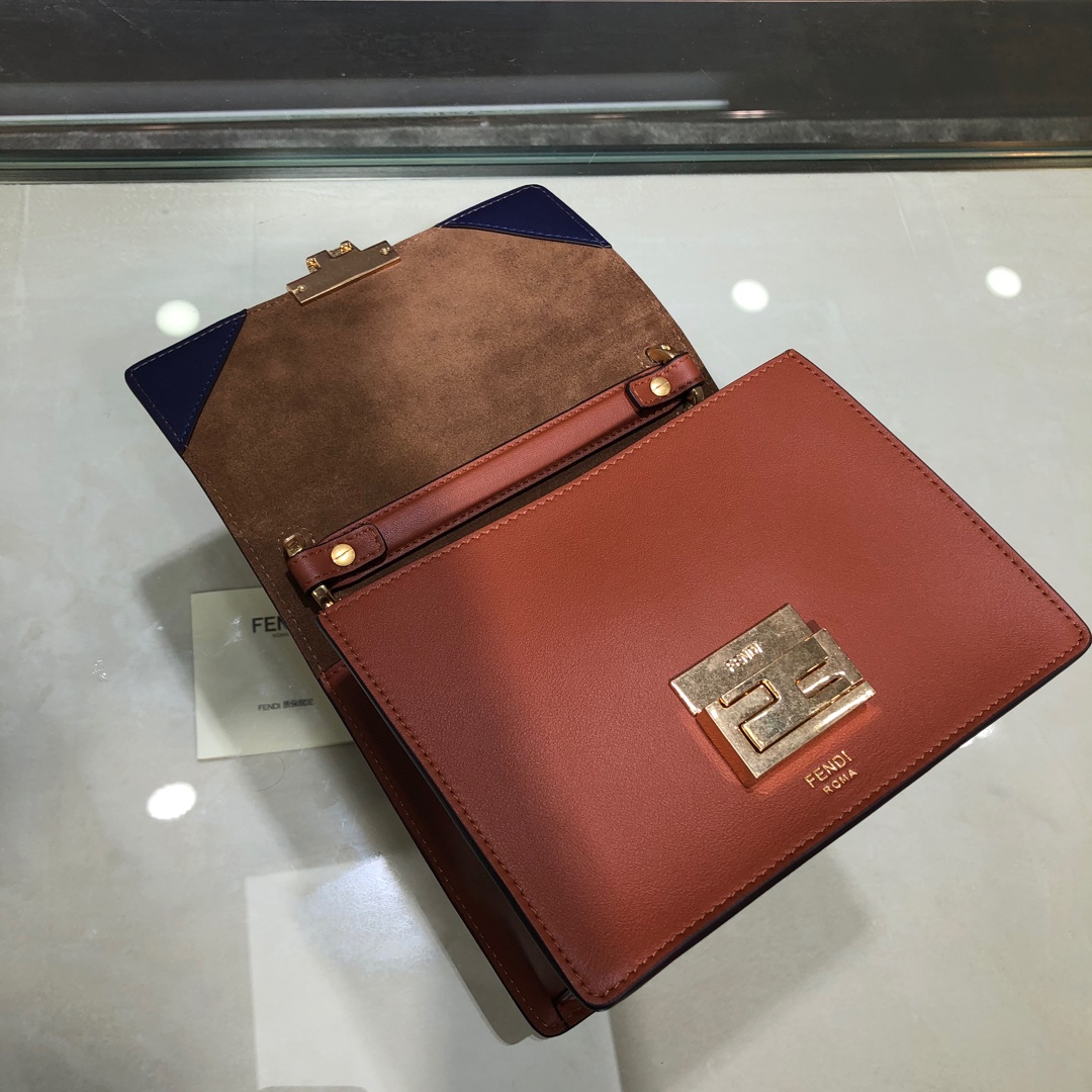 KAN U SMALL, Black leather bag, Fendi Shoulder Bag