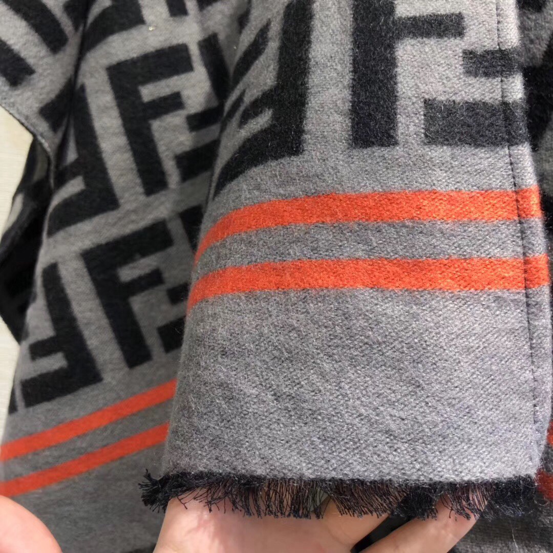 Fendi Ponchos, 95% Wool, 5% Silk