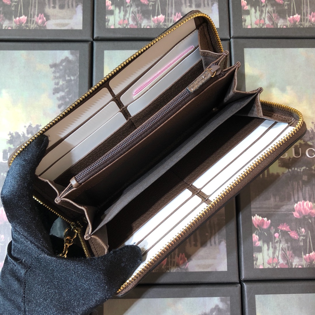 523154, Ophidia GG zip around wallet, GUCCI Small Accessories
