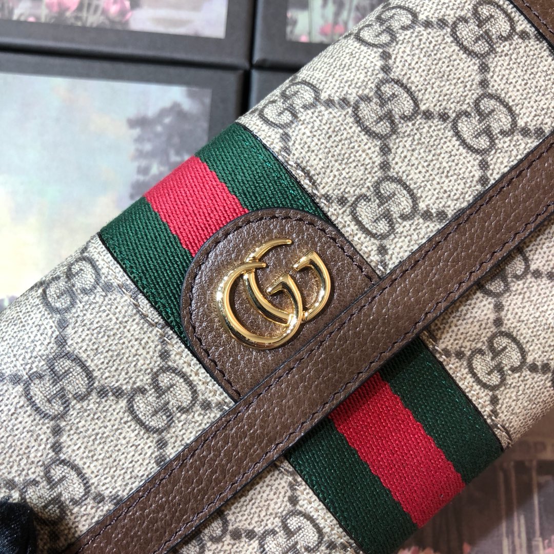 523153, Ophidia GG continental wallet, GUCCI Small Accessories
