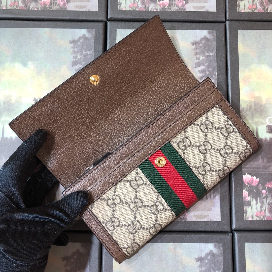 523153, Ophidia GG continental wallet, GUCCI Small Accessories