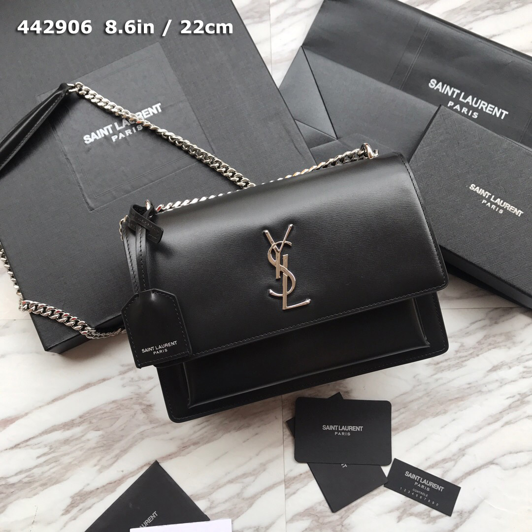 442906 SUNSET MEDIUM IN SMOOTH LEATHER, YSL Saint Laurent