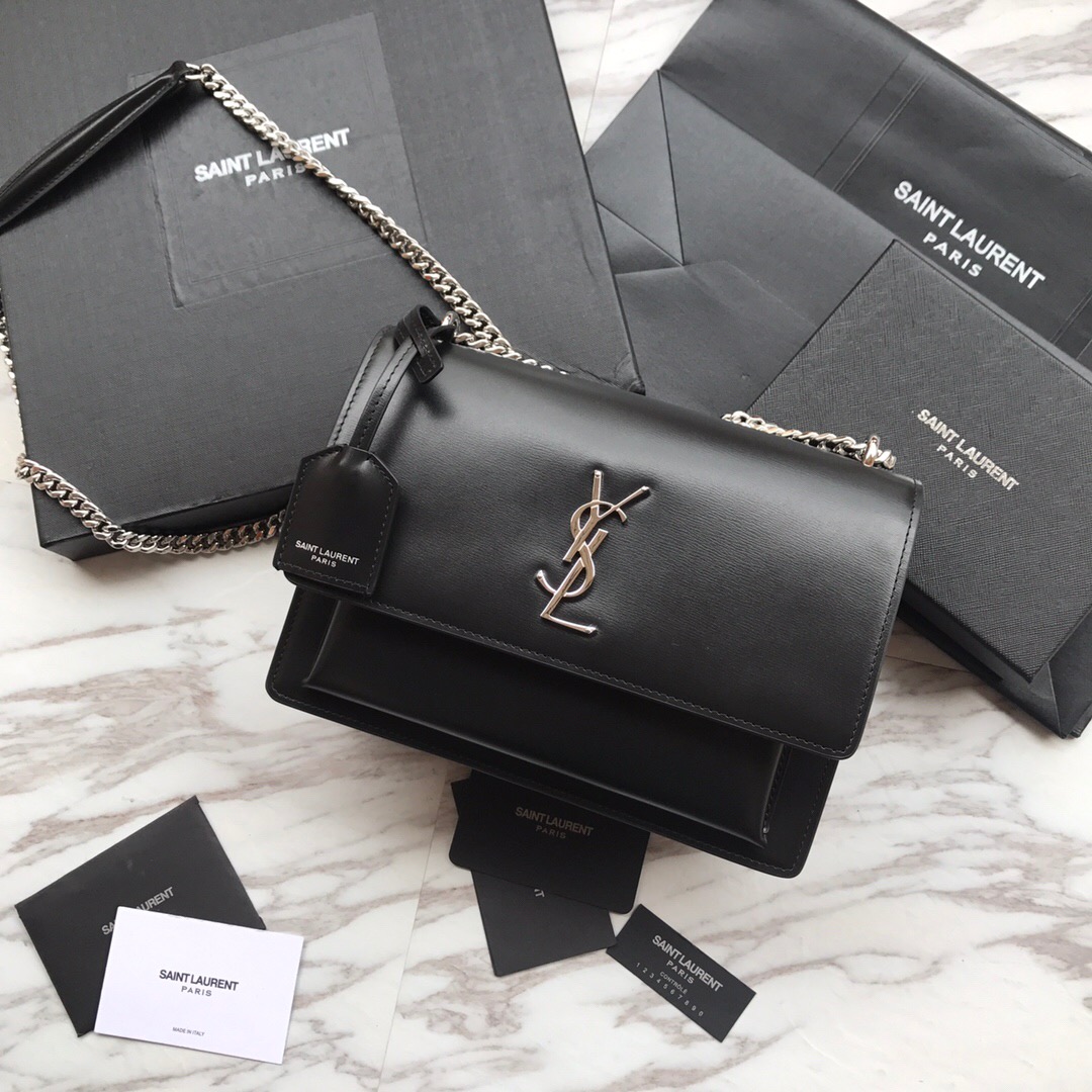 442906 SUNSET MEDIUM IN SMOOTH LEATHER, YSL Saint Laurent