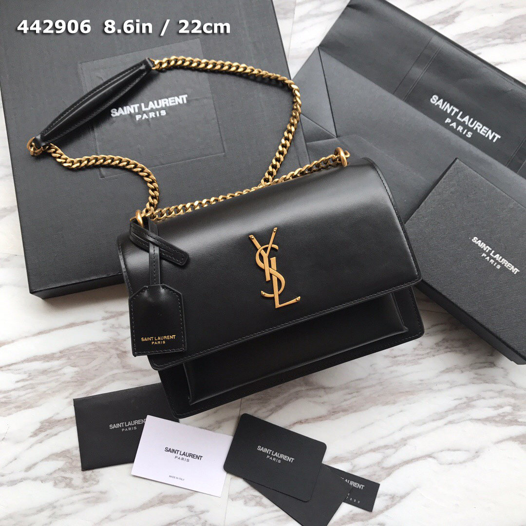 442906 SUNSET MEDIUM IN SMOOTH LEATHER, YSL Saint Laurent