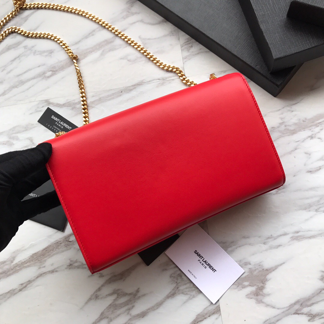 354119 KATE MEDIUM BAG WITH LEATHER TASSEL IN GRAIN DE POUDRE EMBOSSED LEATHER, Yves Saint Laurent YSL