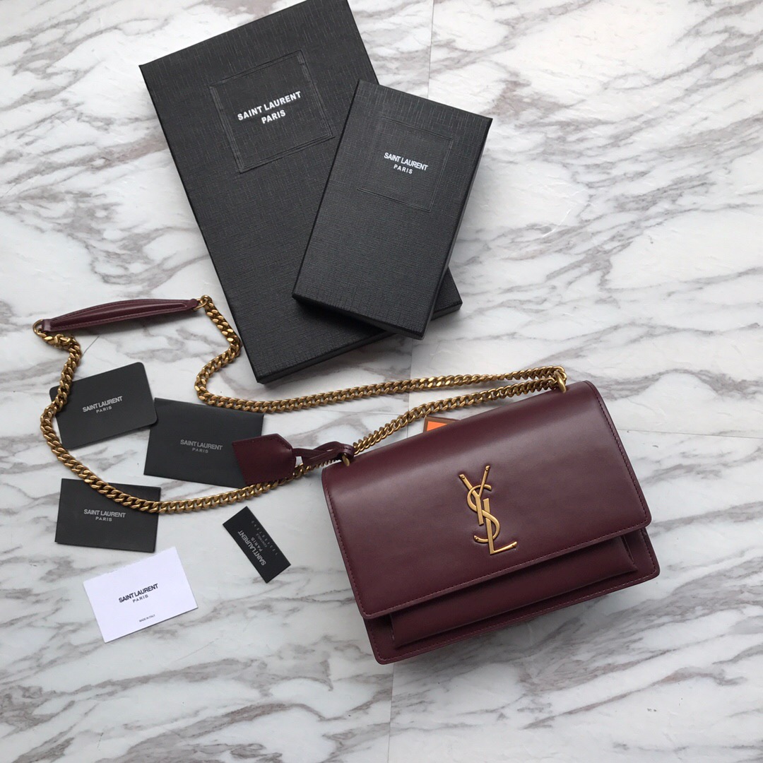 442906 SUNSET MEDIUM IN SMOOTH LEATHER, YSL Saint Laurent