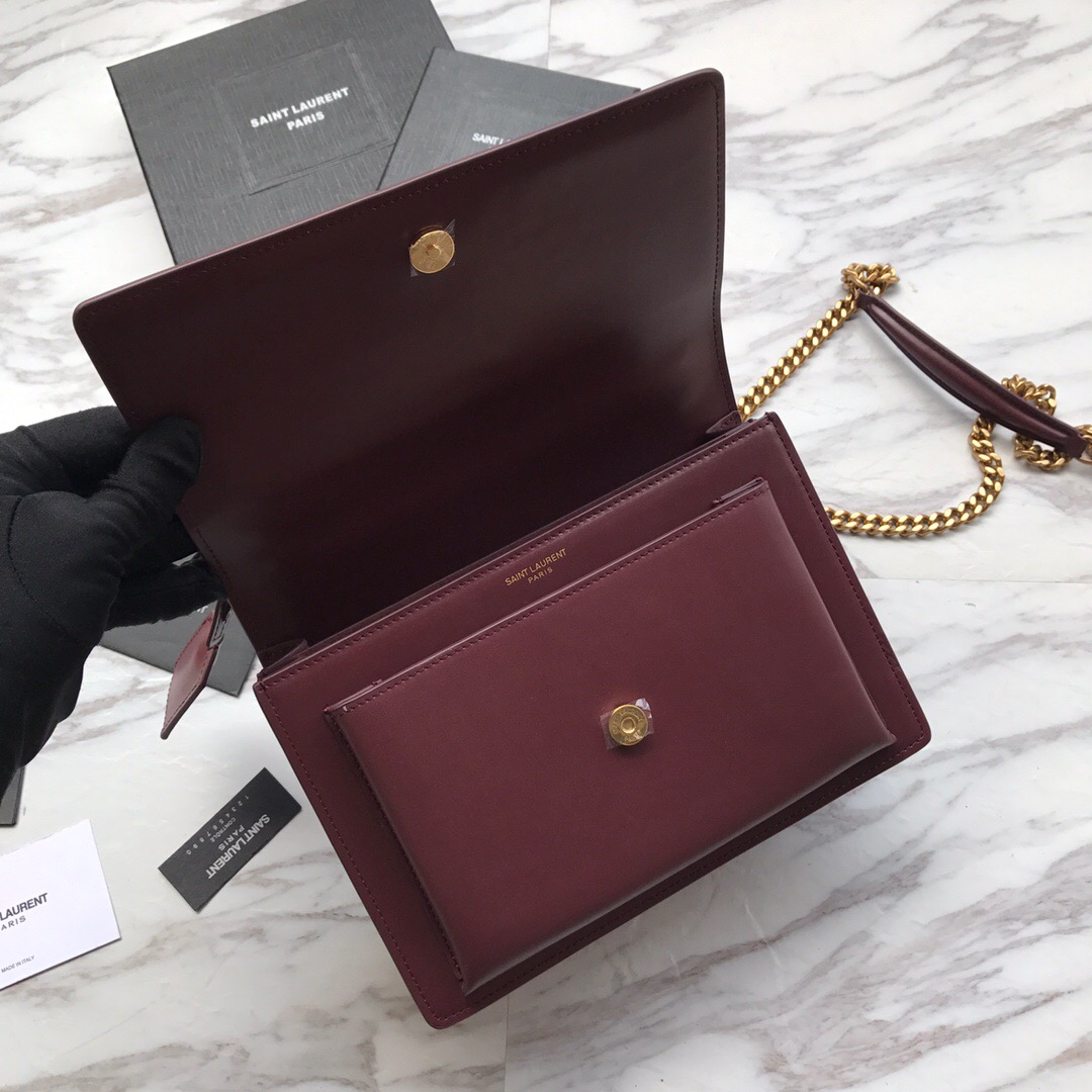 442906 SUNSET MEDIUM IN SMOOTH LEATHER, YSL Saint Laurent