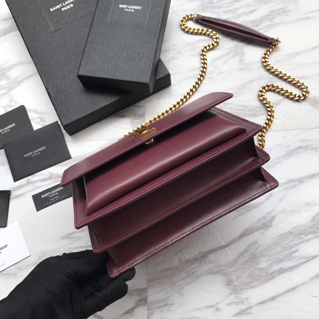 442906 SUNSET MEDIUM IN SMOOTH LEATHER, YSL Saint Laurent