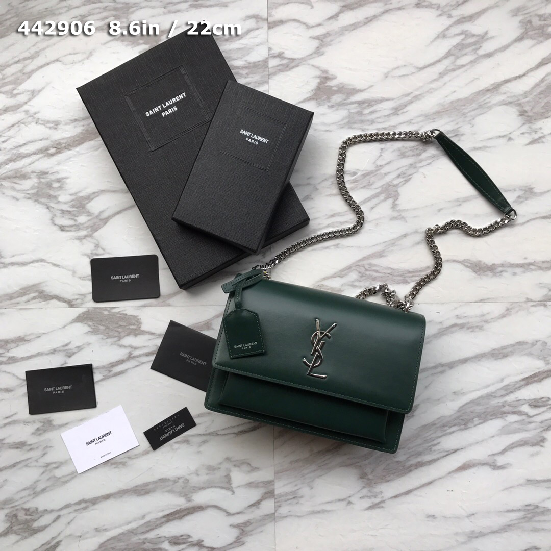 442906 SUNSET MEDIUM IN SMOOTH LEATHER, YSL Saint Laurent
