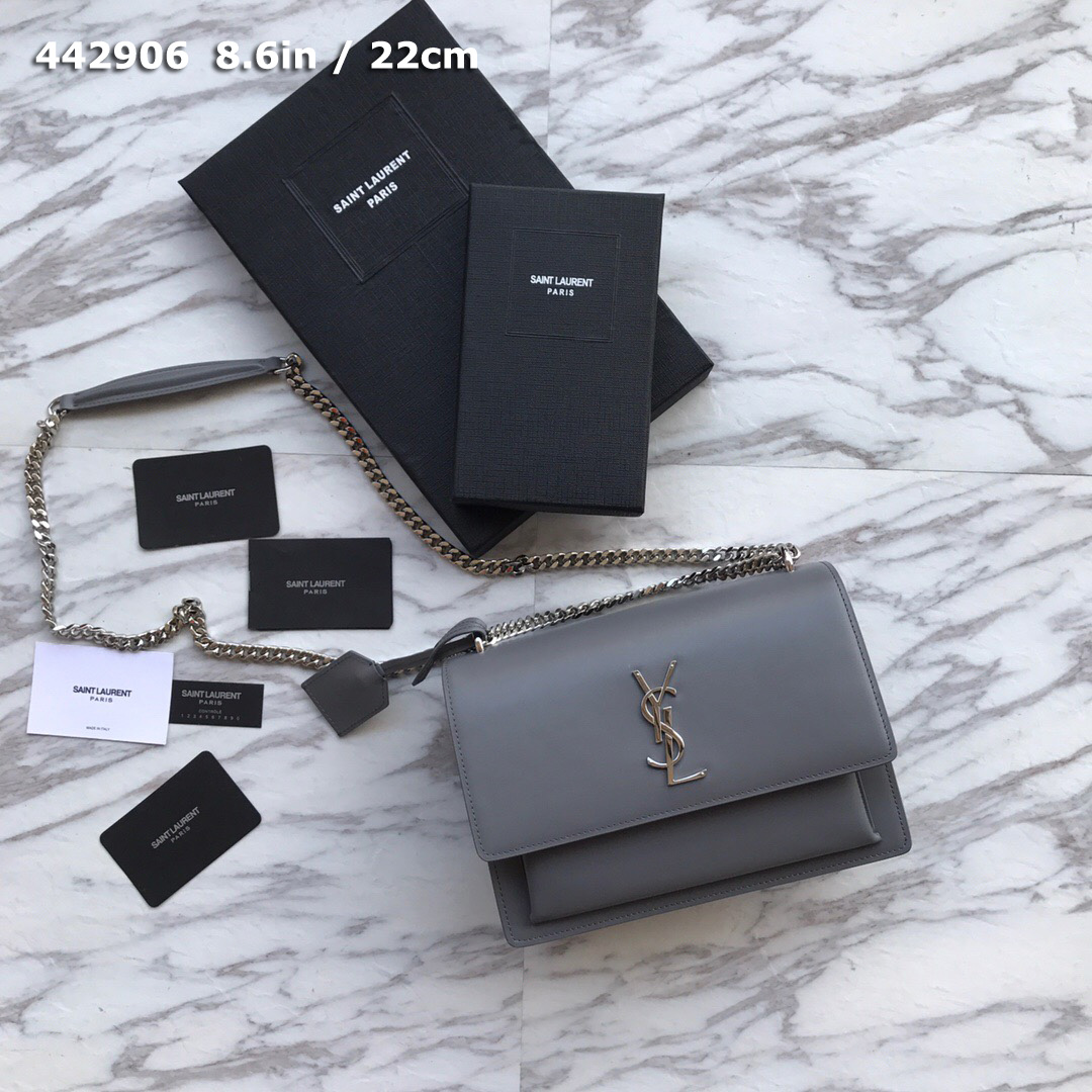 442906 SUNSET MEDIUM IN SMOOTH LEATHER, YSL Saint Laurent
