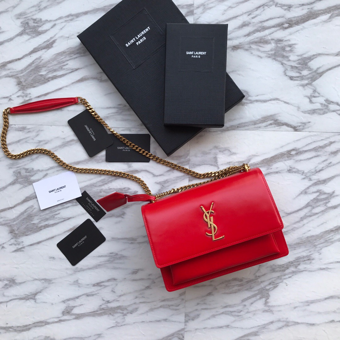 442906 SUNSET MEDIUM IN SMOOTH LEATHER, YSL Saint Laurent