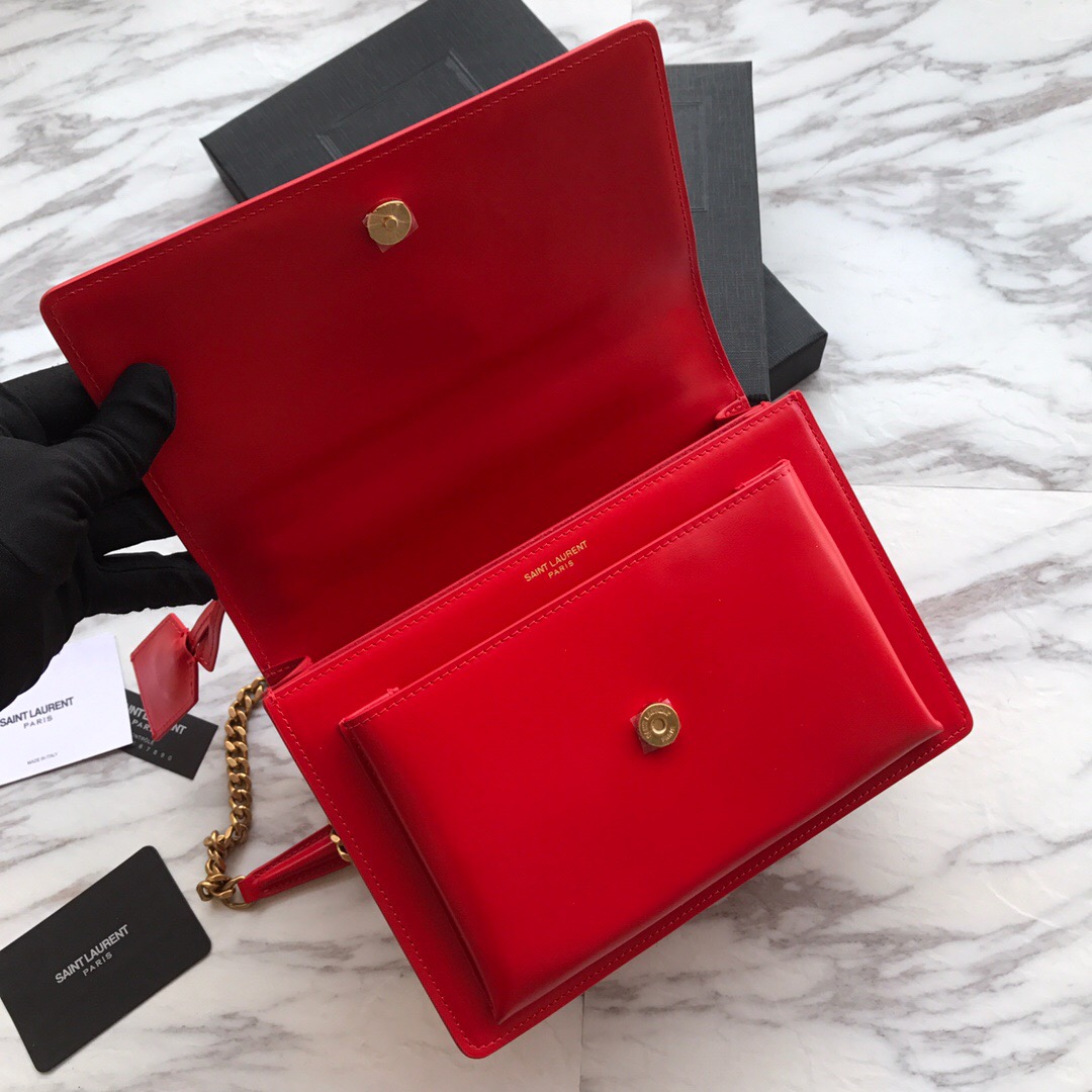 442906 SUNSET MEDIUM IN SMOOTH LEATHER, YSL Saint Laurent