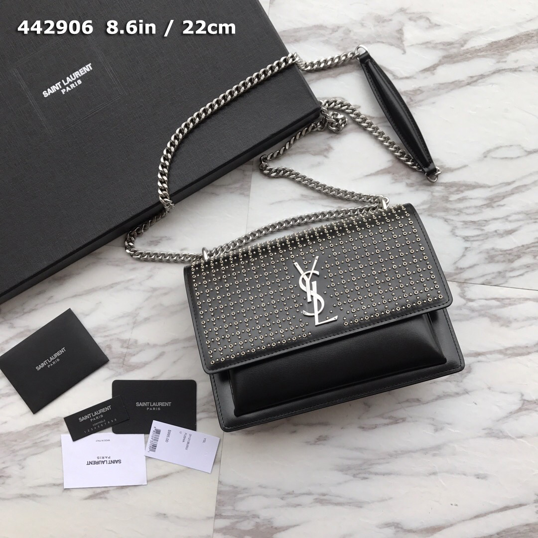 442906 SUNSET MEDIUM IN SMOOTH LEATHER, YSL Saint Laurent