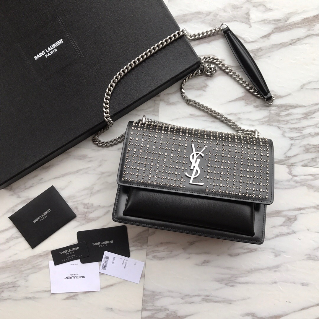 442906 SUNSET MEDIUM IN SMOOTH LEATHER, YSL Saint Laurent