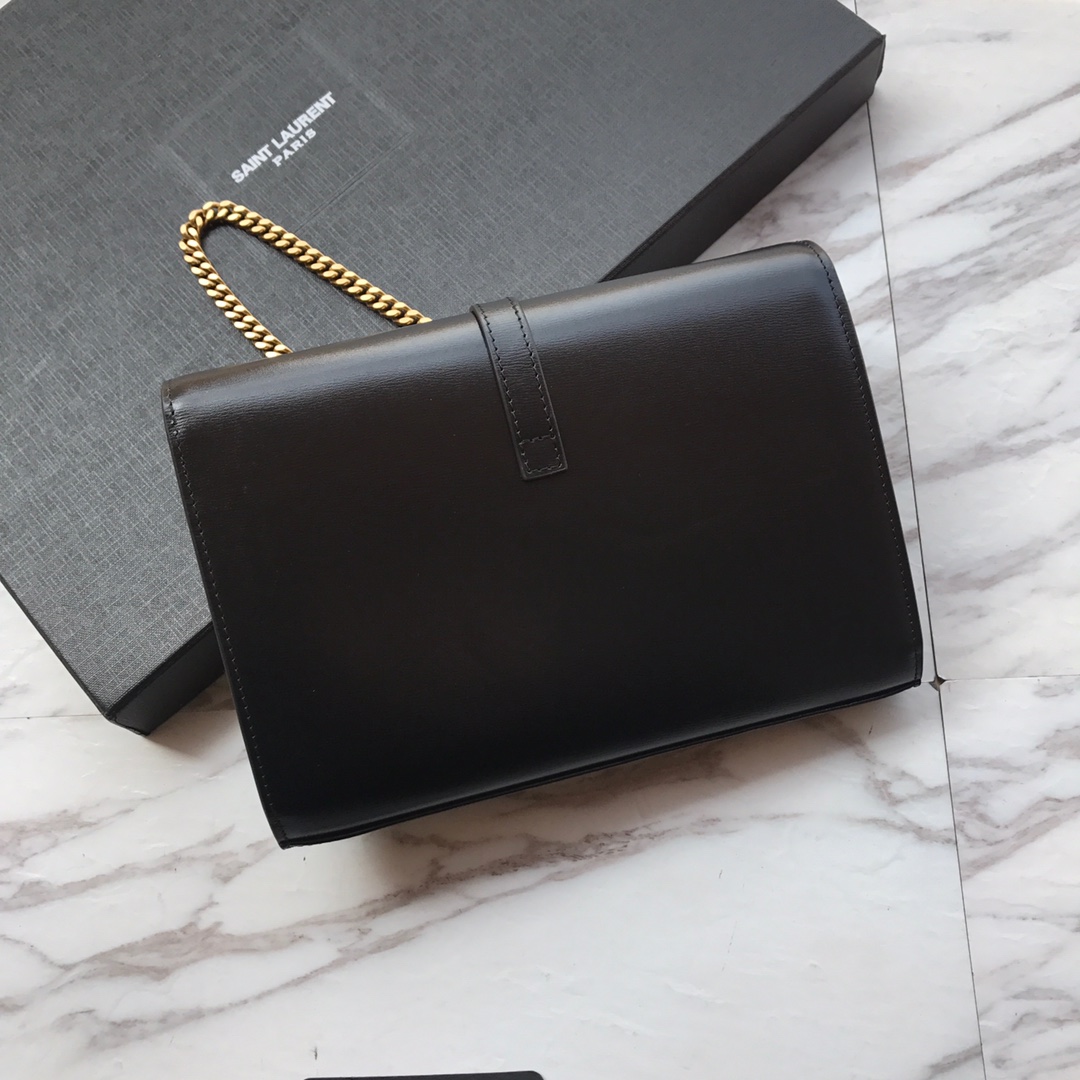 SULPICE CHAIN WALLET IN SMOOTH LEATHER, Yves Saint Laurent YSL