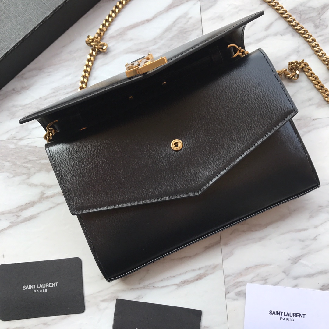 SULPICE CHAIN WALLET IN SMOOTH LEATHER, Yves Saint Laurent YSL