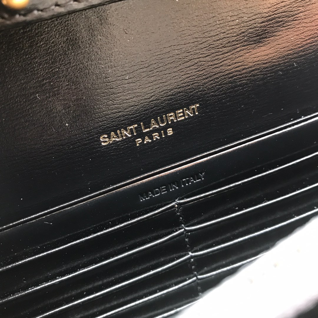SULPICE CHAIN WALLET IN SMOOTH LEATHER, Yves Saint Laurent YSL