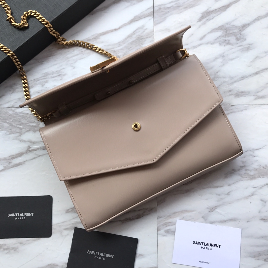 SULPICE CHAIN WALLET IN SMOOTH LEATHER, Yves Saint Laurent YSL