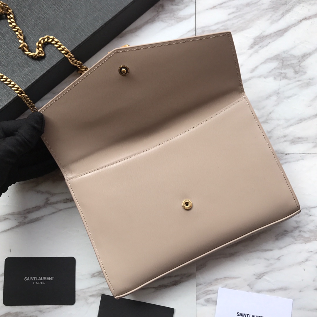 SULPICE CHAIN WALLET IN SMOOTH LEATHER, Yves Saint Laurent YSL