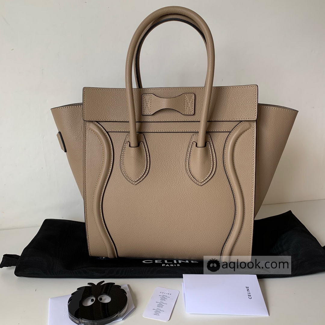 MICRO LUGGAGE HANDBAG IN DRUMMED CALFSKIN