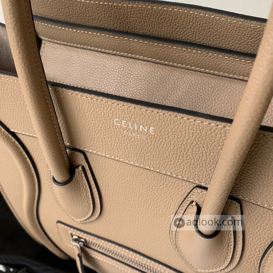 MICRO LUGGAGE HANDBAG IN DRUMMED CALFSKIN