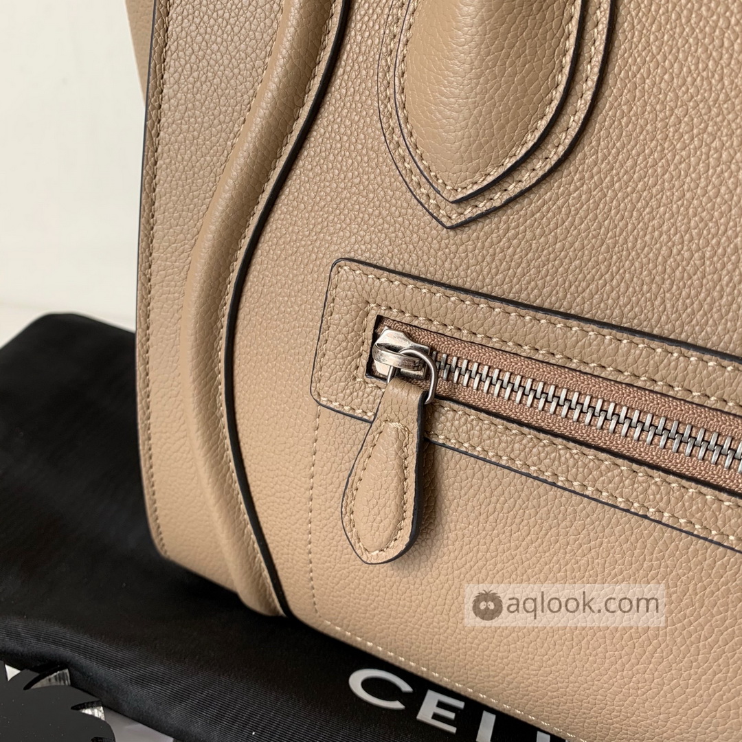 MICRO LUGGAGE HANDBAG IN DRUMMED CALFSKIN