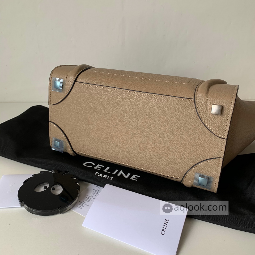 MICRO LUGGAGE HANDBAG IN DRUMMED CALFSKIN