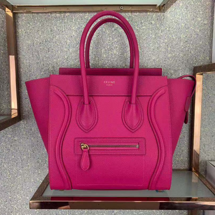 MICRO LUGGAGE HANDBAG IN DRUMMED CALFSKIN