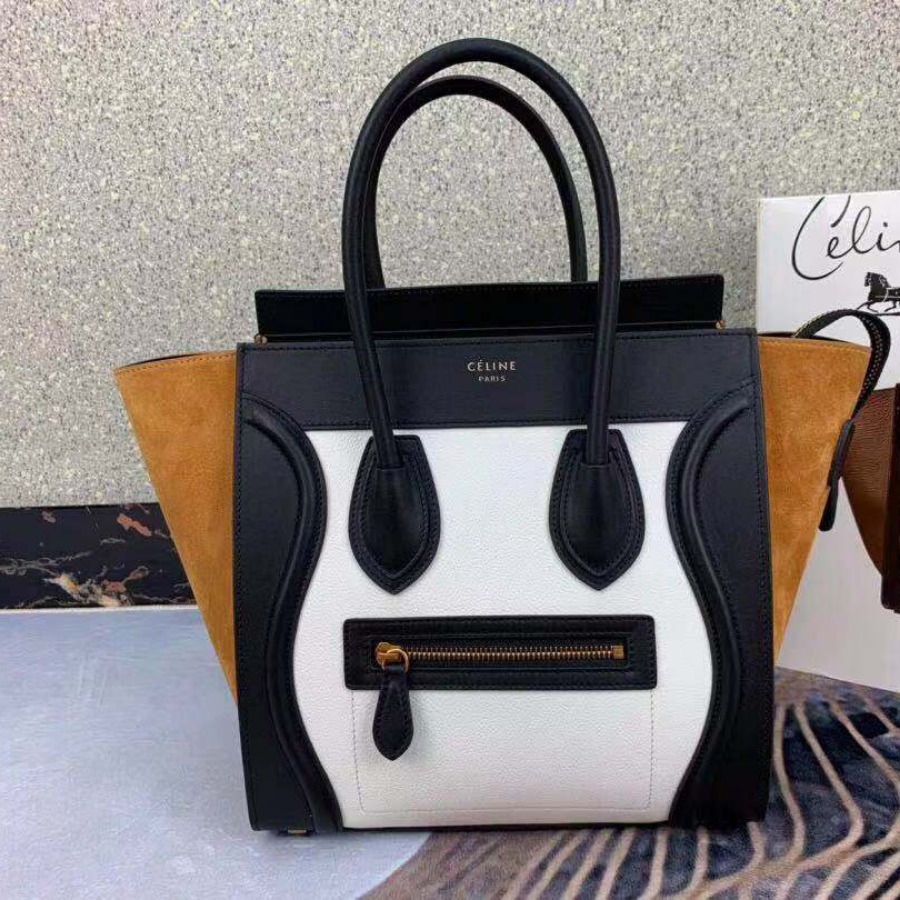 MICRO LUGGAGE HANDBAG IN DRUMMED CALFSKIN