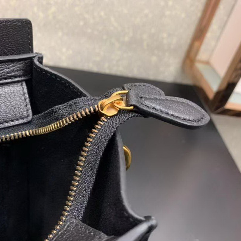 CELINE NANO LUGGAGE SHOULDER BAG CALFSKIN, 8 X 8 X 4 IN, Size W20H20D10CM, Genuine CALFSKIN