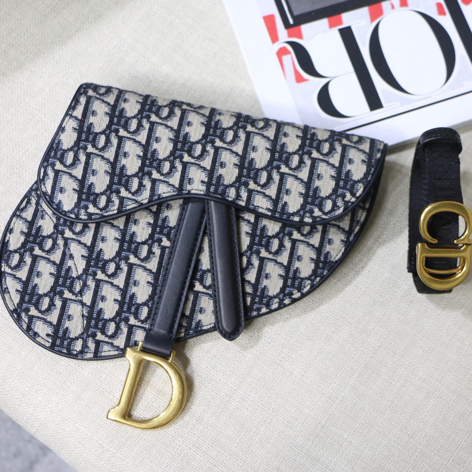 DIOR OBLIQUE SADDLE BELT BAG, DIOR SHOULDER BAG