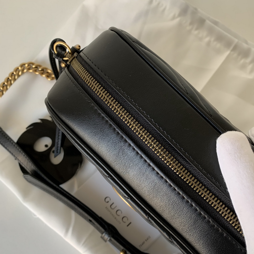 447632 GG Marmont matelassé shoulder bag, Gucci Handbag