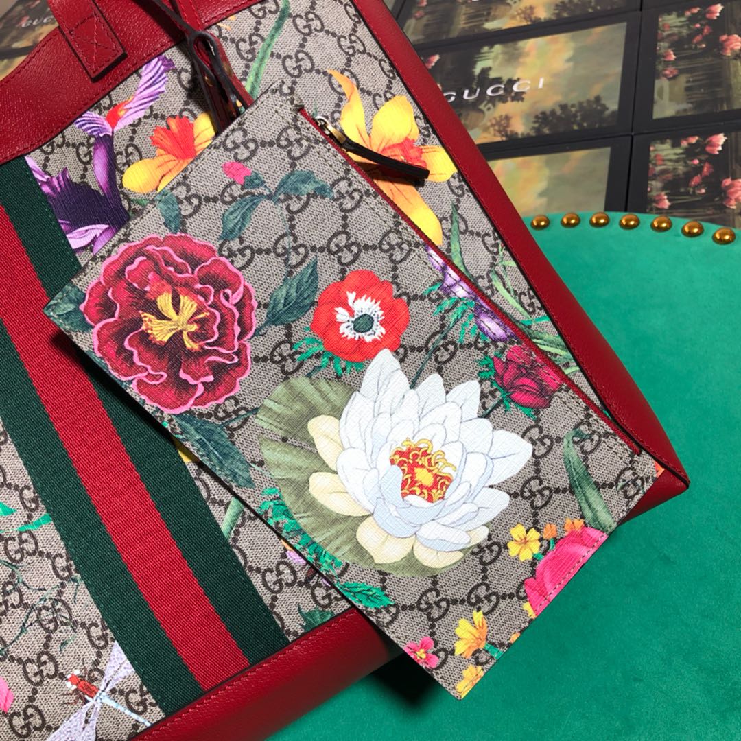 ‎547947 Ophidia GG Flora medium tote, GUCCI Totes for Women