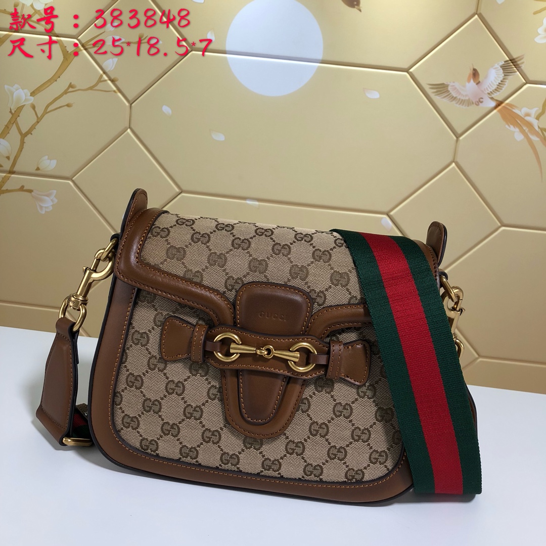 383848 Lady Web Original GG shoulder bag, GUCCI