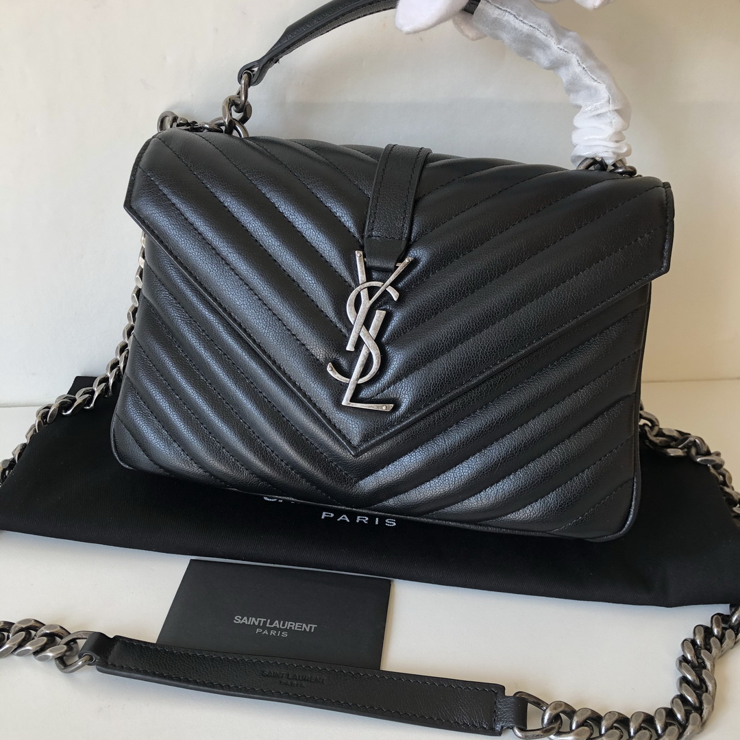 CLASSIC MEDIUM COLLÈGE BAG MATELASSÉ LEATHER, YSL Saint Laurent