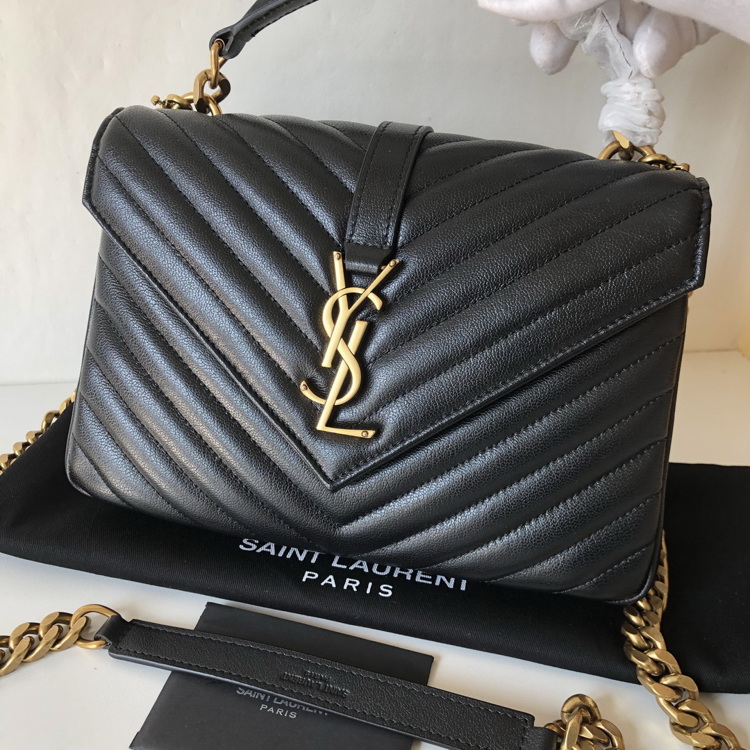 CLASSIC MEDIUM COLLÈGE BAG MATELASSÉ LEATHER, YSL Saint Laurent