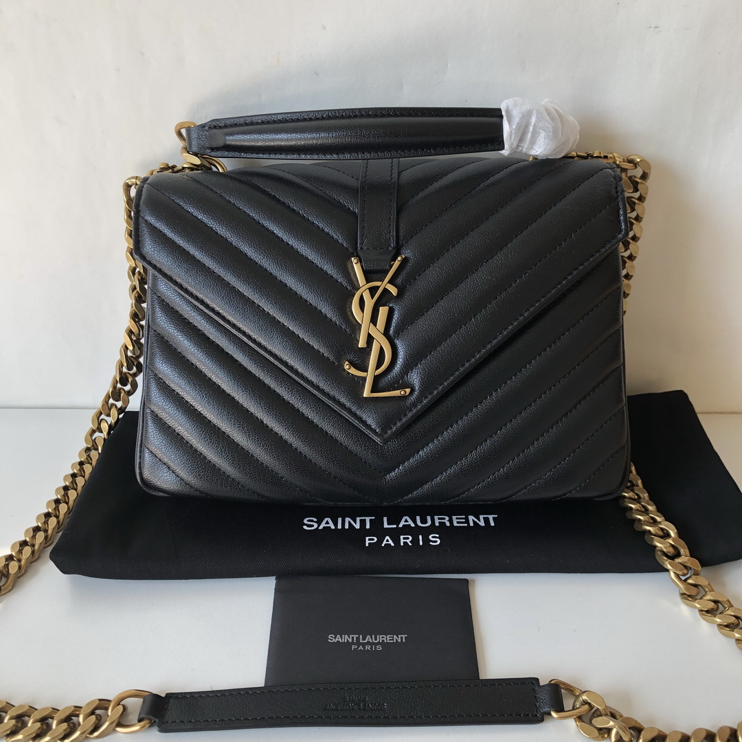 CLASSIC MEDIUM COLLÈGE BAG MATELASSÉ LEATHER, YSL Saint Laurent