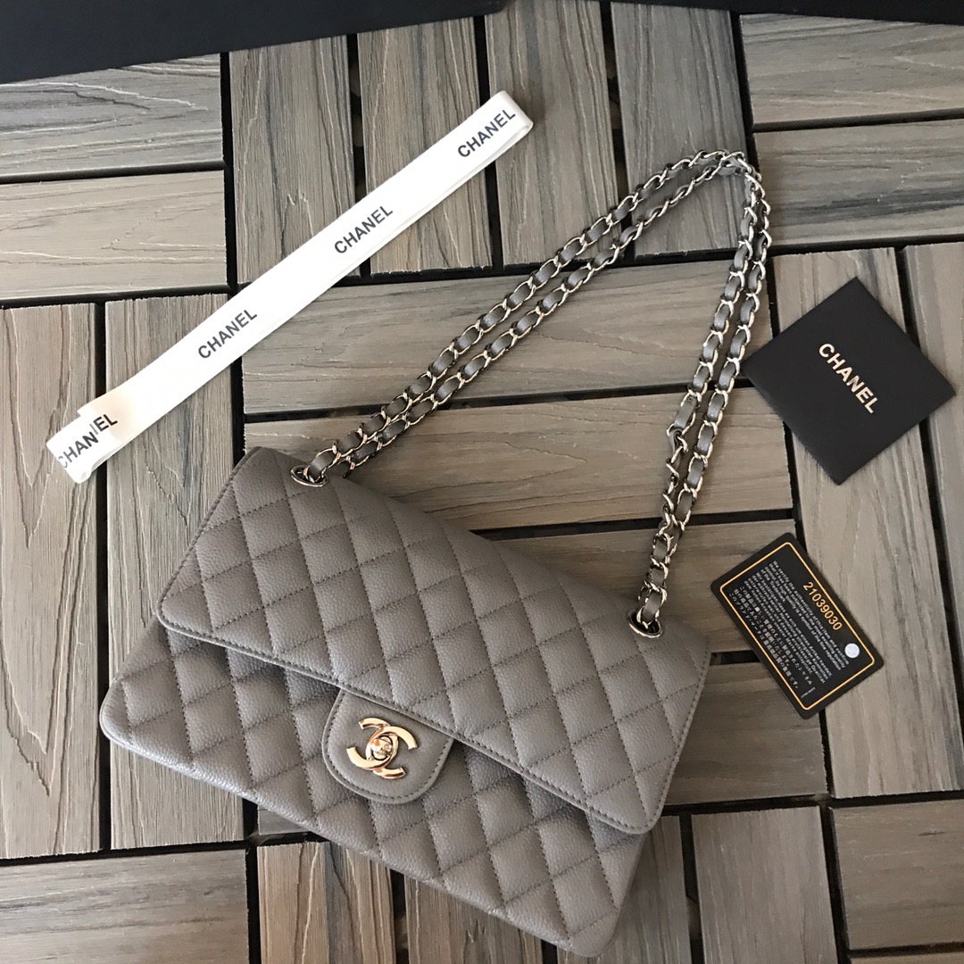 A1112, Chanel Classic Handbag & Cross Body Bag, Iridescent Grained Calfskin