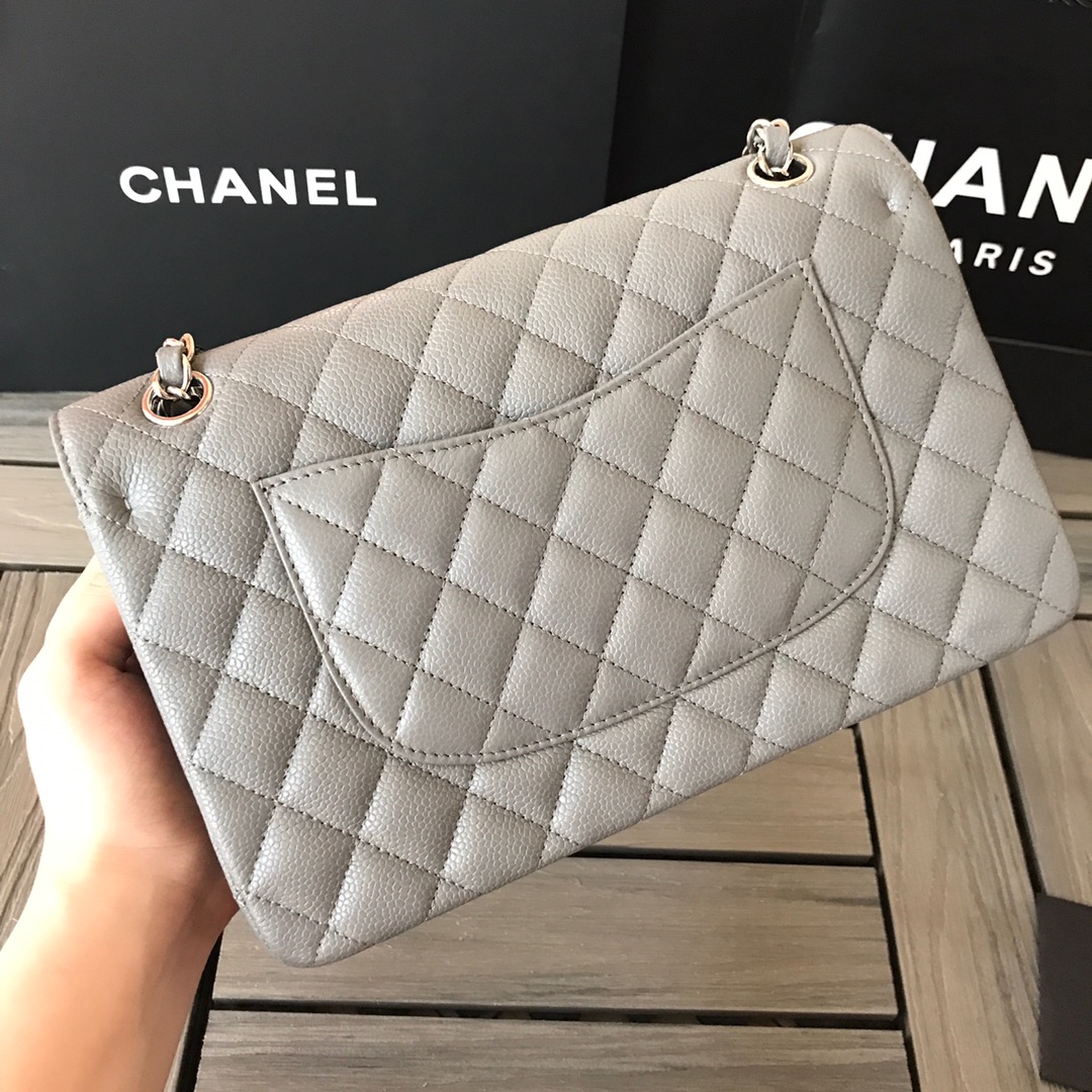 A1112, Chanel Classic Handbag & Cross Body Bag, Iridescent Grained Calfskin