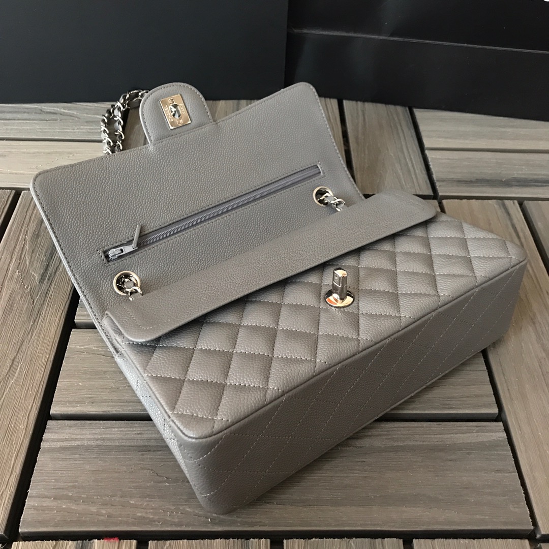 A1112, Chanel Classic Handbag & Cross Body Bag, Iridescent Grained Calfskin