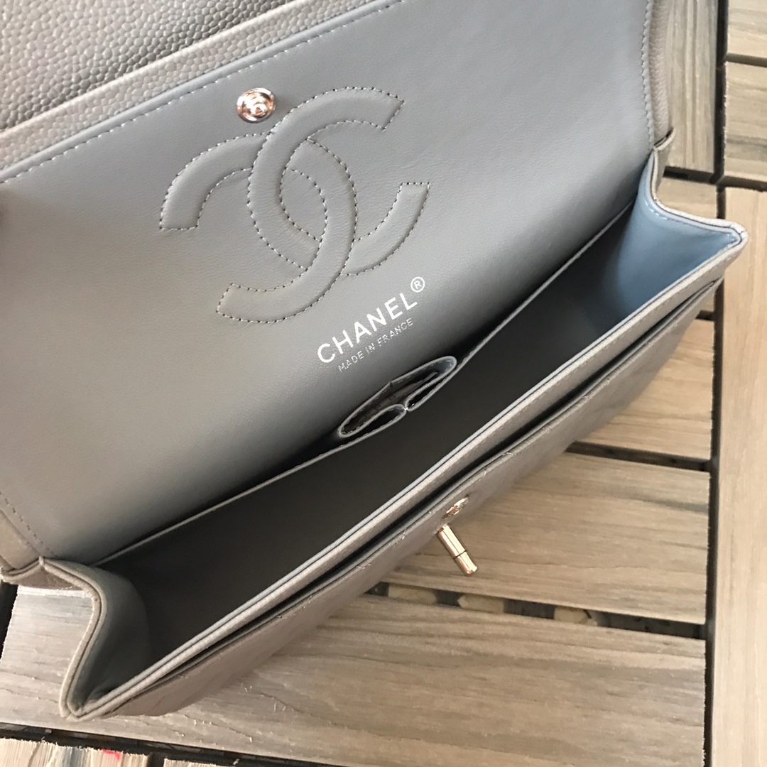 A1112, Chanel Classic Handbag & Cross Body Bag, Iridescent Grained Calfskin