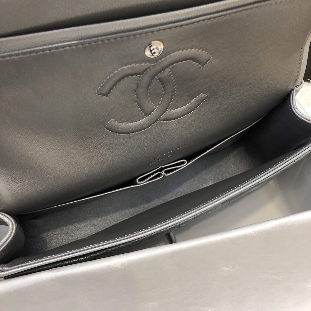 A1112, Chanel Classic Handbag & Cross Body Bag, Iridescent Grained Calfskin
