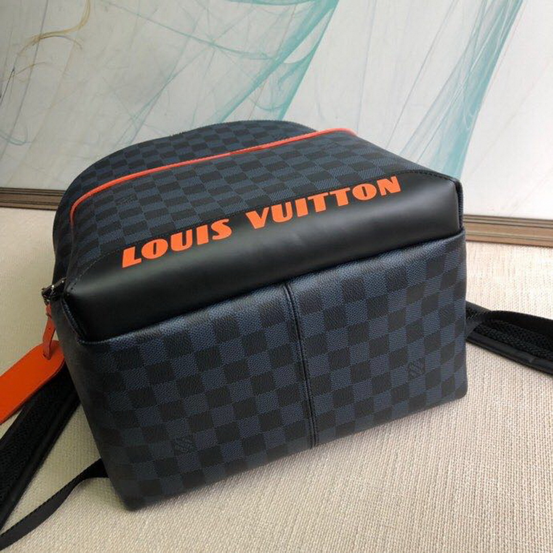 N40157 DISCOVERY BACKPACK PM, LOUIS VUITTON LV, Damier Cobalt Race canvas